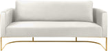 Casa Velvet Contemporary Sofa - Modern Design with Soft Touch, Chrome Frame, and Eye-Catching Style