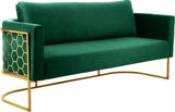 Casa Velvet Contemporary Sofa - Modern Design with Soft Touch, Chrome Frame, and Eye-Catching Style
