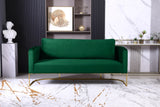 Casa Velvet Contemporary Sofa - Modern Design with Soft Touch, Chrome Frame, and Eye-Catching Style
