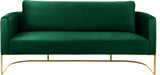 Casa Velvet Contemporary Sofa - Modern Design with Soft Touch, Chrome Frame, and Eye-Catching Style