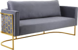 Casa Velvet Contemporary Sofa - Modern Design with Soft Touch, Chrome Frame, and Eye-Catching Style
