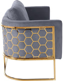 Casa Velvet Contemporary Sofa - Modern Design with Soft Touch, Chrome Frame, and Eye-Catching Style