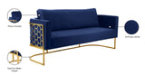Casa Velvet Contemporary Sofa - Modern Design with Soft Touch, Chrome Frame, and Eye-Catching Style
