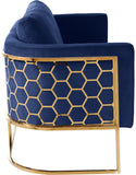 Casa Velvet Contemporary Sofa - Modern Design with Soft Touch, Chrome Frame, and Eye-Catching Style
