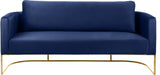 Casa Velvet Contemporary Sofa - Modern Design with Soft Touch, Chrome Frame, and Eye-Catching Style