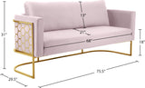 Casa Velvet Contemporary Sofa - Modern Design with Soft Touch, Chrome Frame, and Eye-Catching Style
