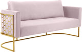 Casa Velvet Contemporary Sofa - Modern Design with Soft Touch, Chrome Frame, and Eye-Catching Style