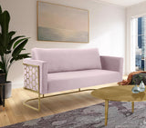 Casa Velvet Contemporary Sofa - Modern Design with Soft Touch, Chrome Frame, and Eye-Catching Style