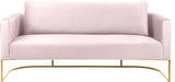 Casa Velvet Contemporary Sofa - Modern Design with Soft Touch, Chrome Frame, and Eye-Catching Style