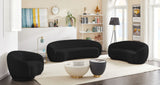 Hyde Contemporary Chair - Plush Rounded Back in Soft Boucle Upholstery for Stylish Living Spaces