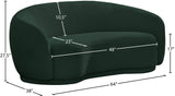 Hyde Contemporary Loveseat with Chic Rounded Back, Plush Comfort, and Stylish Modern Design