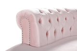 Anabella Contemporary 3pc Sectional with Deep Tufting and Chrome Nailheads for Elegant Living Spaces