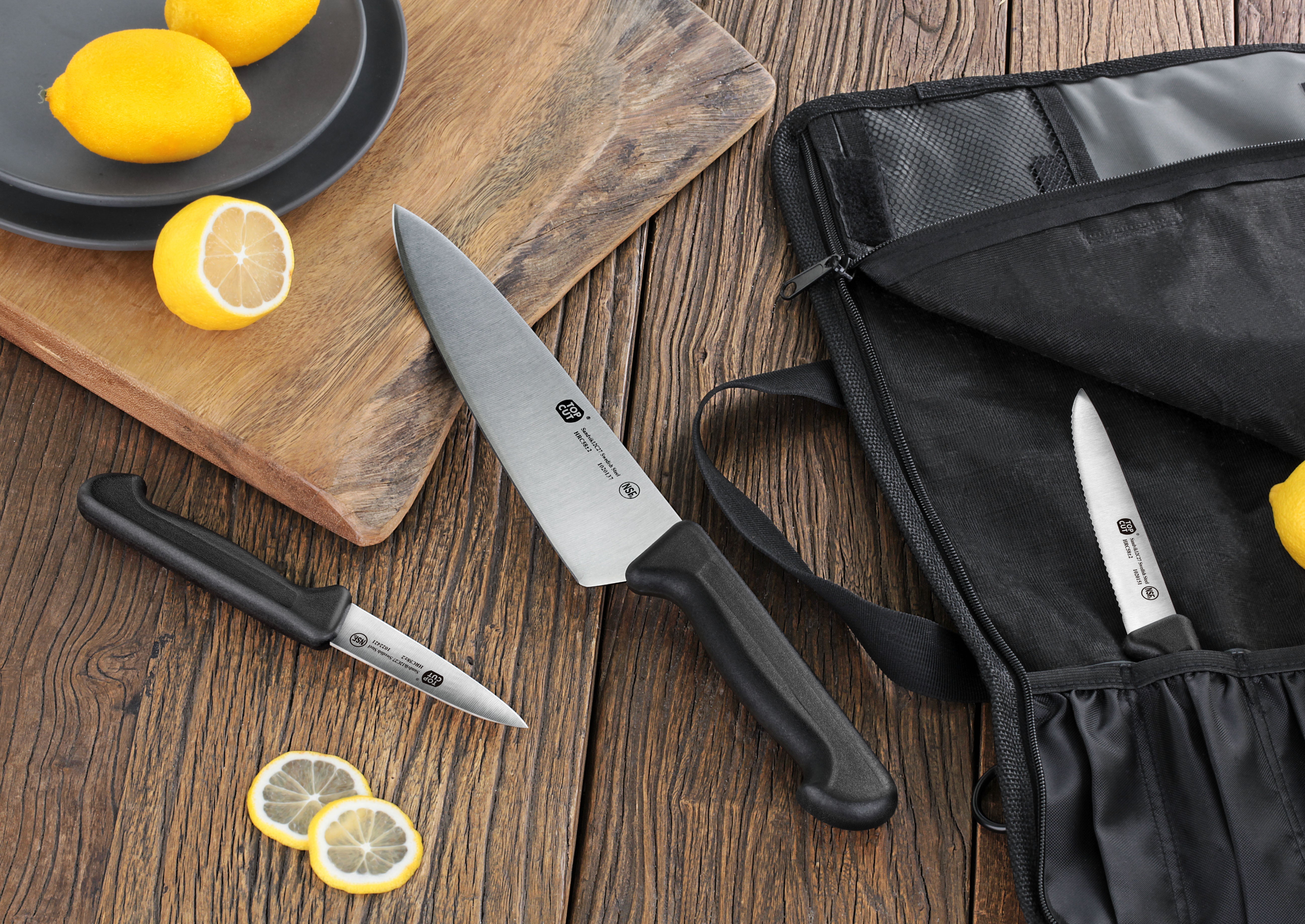 Top Cut P2 Series 4-Piece Starter Knife Bag Set, Swedish 12C27 Steel, 1020113