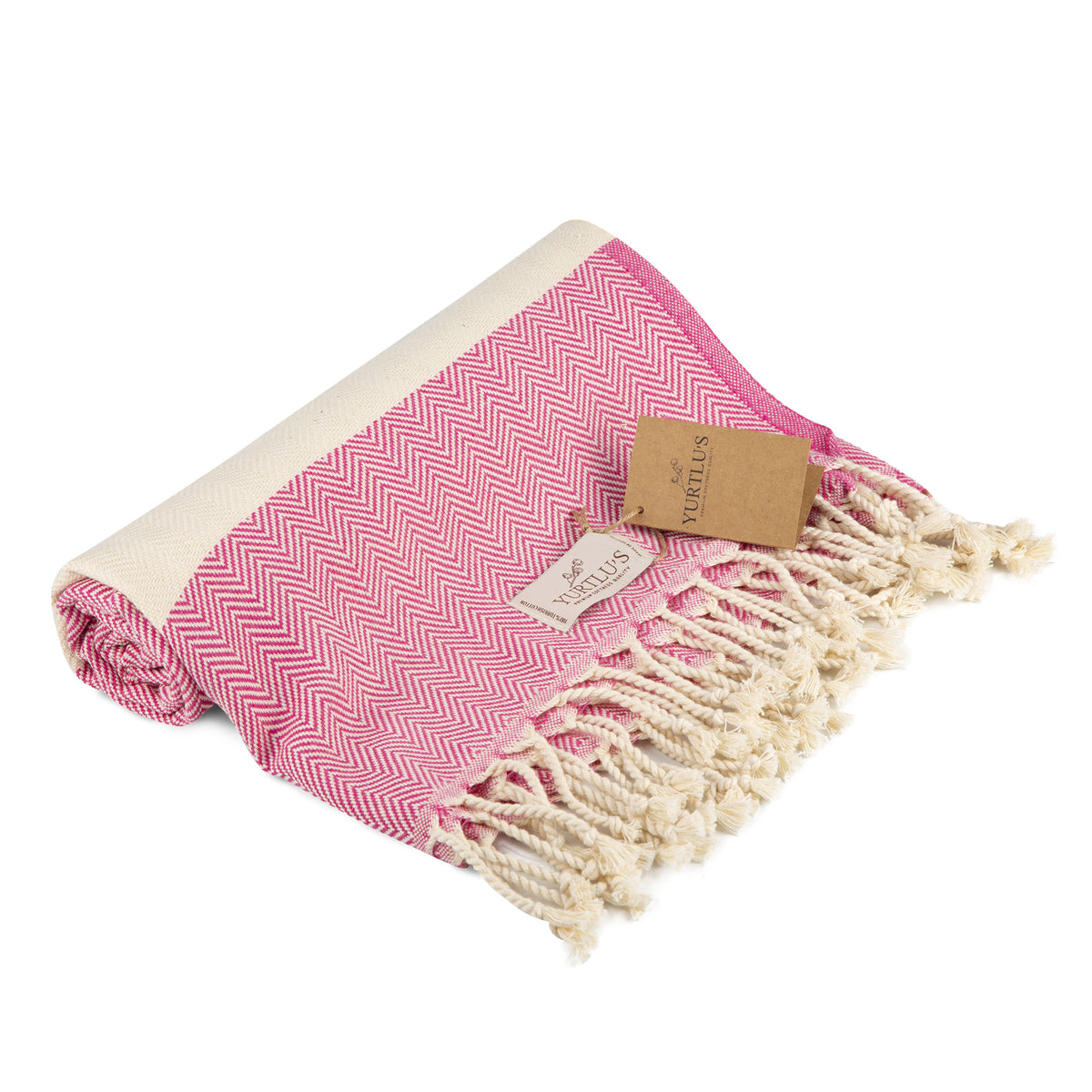 YURTLU’S Golden Sands Series Premium Turkish Towel – Pink