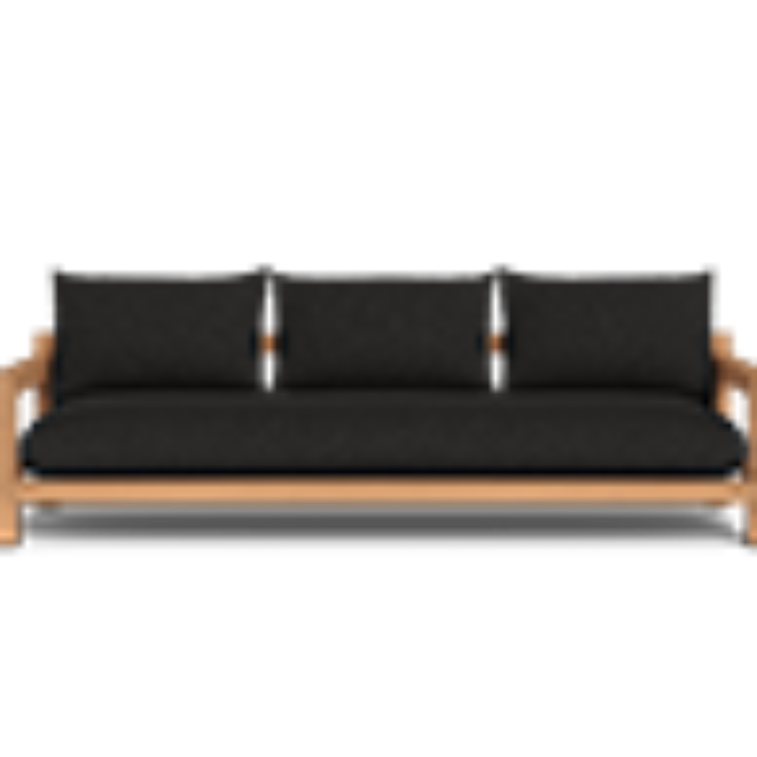 Pacific 3 Seat Sofa (Teak Natural / Panama Grafito / Batyline White)