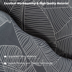 MAXYOYO Floor Mattress, Black Leaf Printed Japanese Futon Mattress