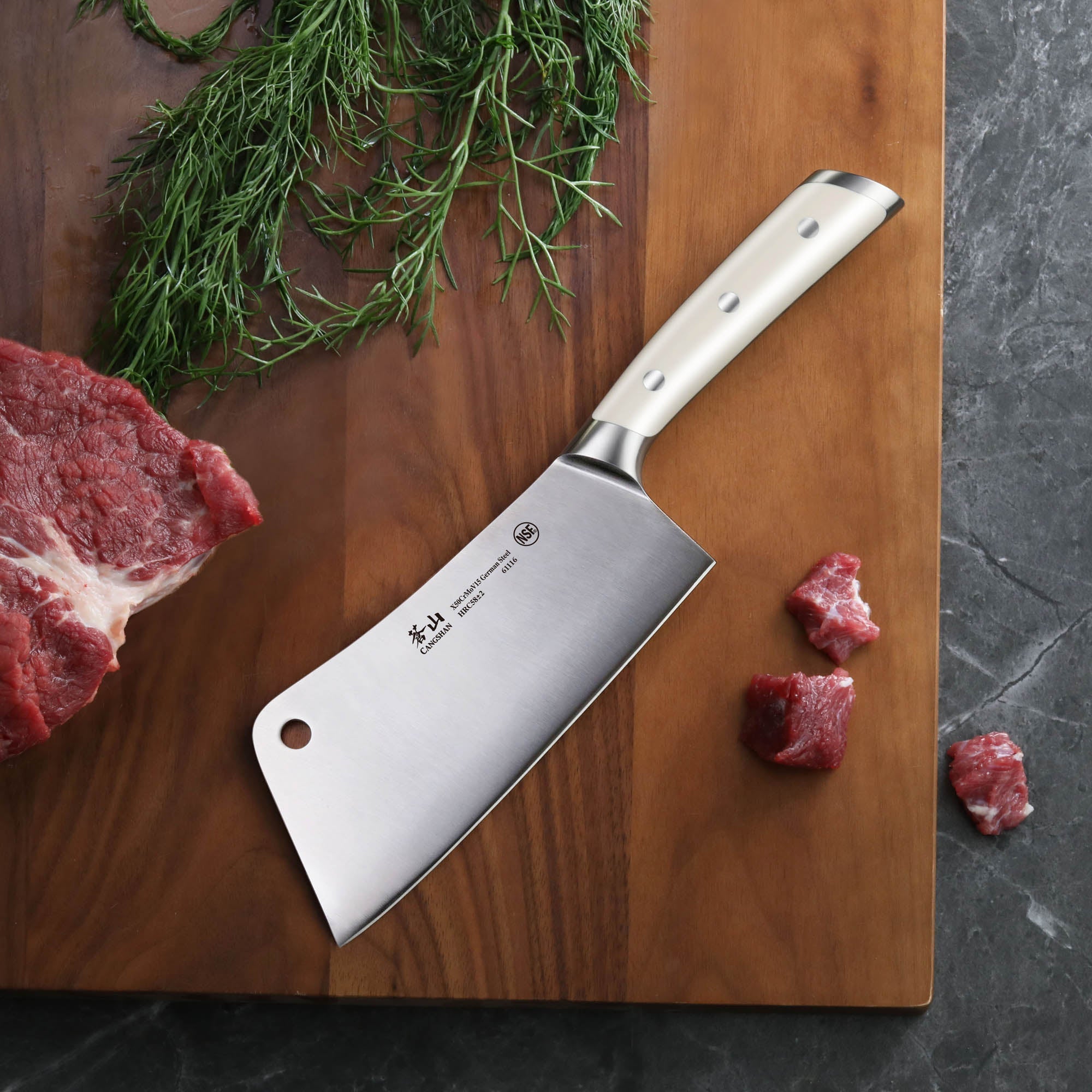 S & S1 Series 2-Piece Cleaver Knife Set, Forged German Steel