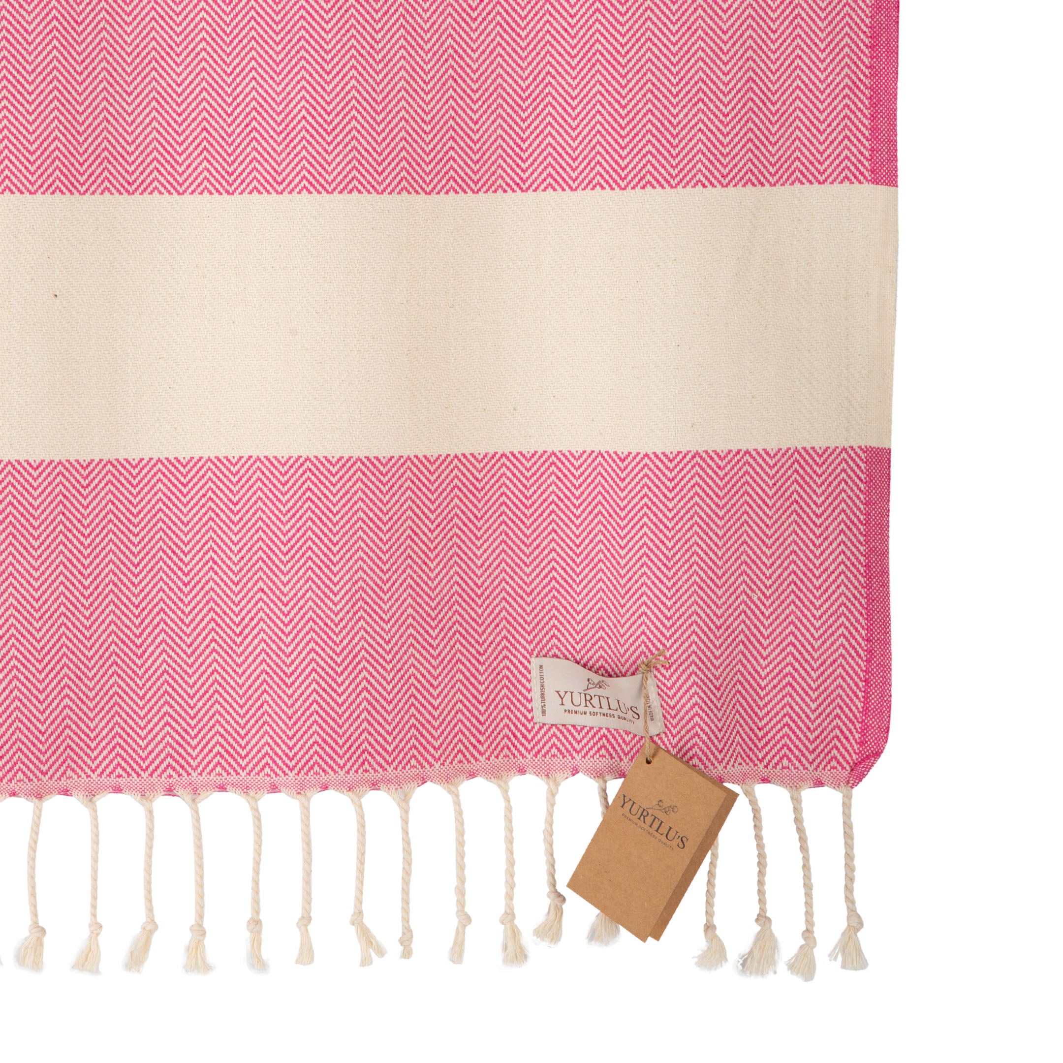 YURTLU’S Golden Sands Series Premium Turkish Towel – Pink