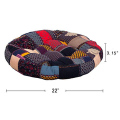 MAXYOYO Round Boho Floor Cushion, 22 Inch