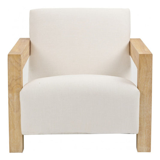 Ward Linen Textured Fabric Accent Chair