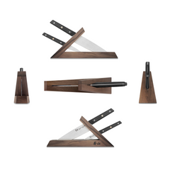 TG Series 3-Piece TAI Knife Block Set, Walnut Block, Swedish 12C27M Steel, 1021325