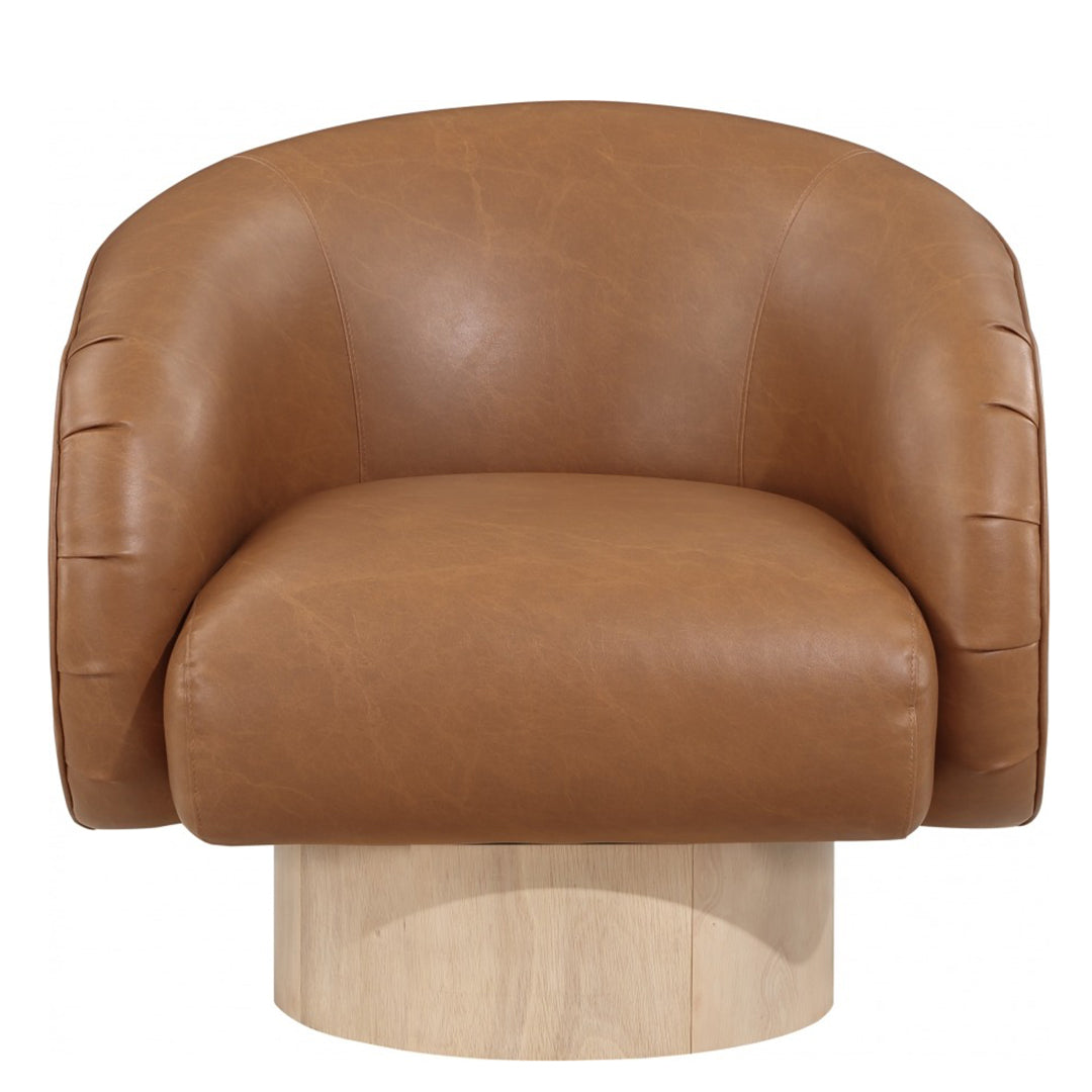 Gibson Faux Leather Swivel Accent Chair