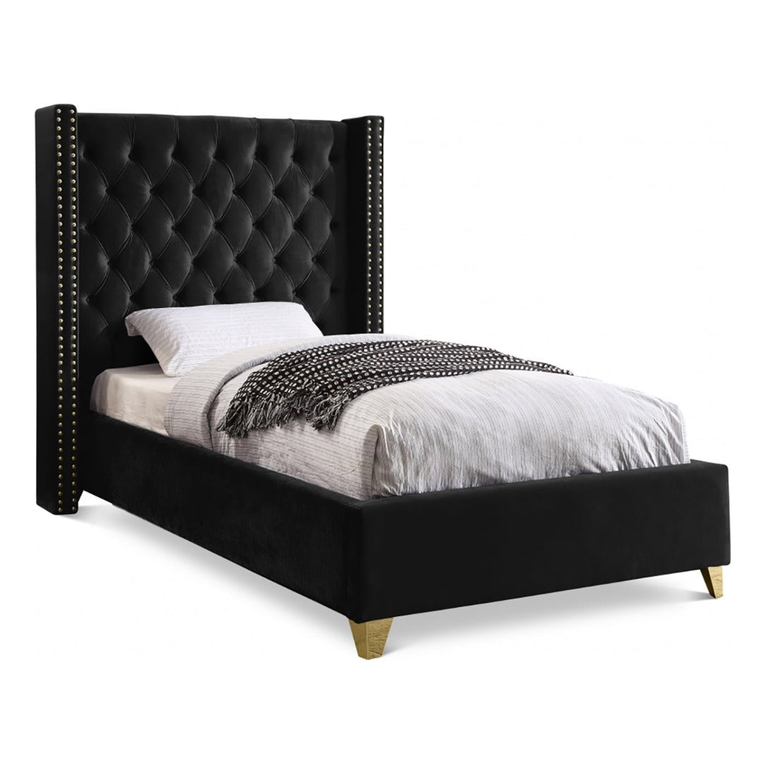 Barolo Velvet Twin Bed