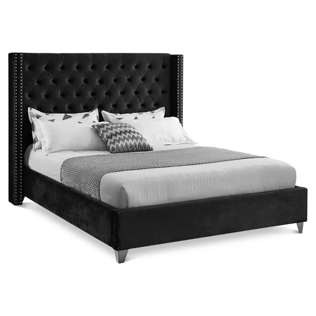 Aiden Velvet Queen Bed