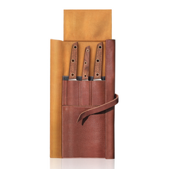 W Series 4-Piece Leather Roll Knife Set, German Steel, 59953