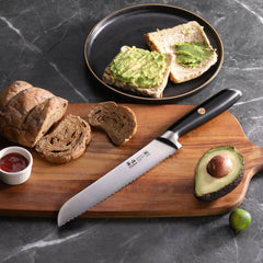 L & L1 Series 8-Inch Bread Knife, Forged German Steel