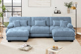 CLOUDIES 134" Sofa 3 Seater with 2 Ottoman