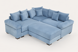 DESEO 158" Sectional Sofa with Ottoman