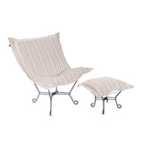 Indoor/Outdoor Puff Scroll Ottoman Dune Sand