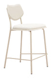 Zeal Counter Stool (Set of 4) Light Gray & Beige
