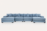 DESEO 170" 4-Seater Sofa with 2 Ottomans