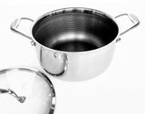 6 Piece Hexagon Surface Hybrid Stainless Steel Set