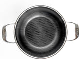 6.0 Quart Hexagon Surface Hybrid Stainless Steel Stock Pot with Lid