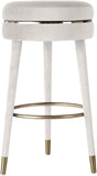 Coral Velvet Swivel Bar Stool - Elegant Contemporary Design with Durable Wood Frame & Metal Accents