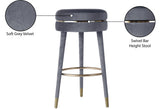 Coral Velvet Swivel Bar Stool - Elegant Contemporary Design with Durable Wood Frame & Metal Accents