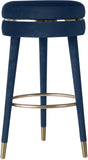 Coral Velvet Swivel Bar Stool - Elegant Contemporary Design with Durable Wood Frame & Metal Accents