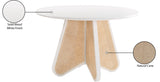 Butterfly Mid-Century Dining Table with Natural Cane Base and Solid Rubber Wood Frame for Elegance