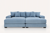 DESEO 92" Loveseat with 2 Ottomans