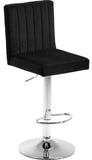 Joel Velvet Adjustable Stool Set of 2 - Luxurious Comfort with Chrome Base for Modern Spaces