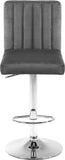 Joel Velvet Adjustable Stool Set of 2 - Luxurious Comfort with Chrome Base for Modern Spaces