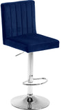 Joel Velvet Adjustable Stool Set of 2 - Luxurious Comfort with Chrome Base for Modern Spaces
