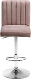 Joel Velvet Adjustable Stool Set of 2 - Luxurious Comfort with Chrome Base for Modern Spaces