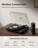 Angels Horn H002BT-BK Exceptional Quality Vintage Wooden Bluetooth Turntable Vinyl Player