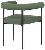 Louie Dining Chair Set of 2 - Modern Curved Back Design with Luxe Fabric and Durable Metal Frame