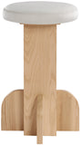 Wyatt Stool - Art Deco Velvet Bar or Counter Stool with Luxe Cushioned Seat and Natural Ash Finish