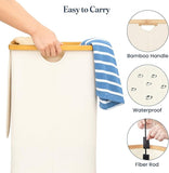 Fine Living 85L Slim Laundry Hamper with Lid & Handles, Ivory